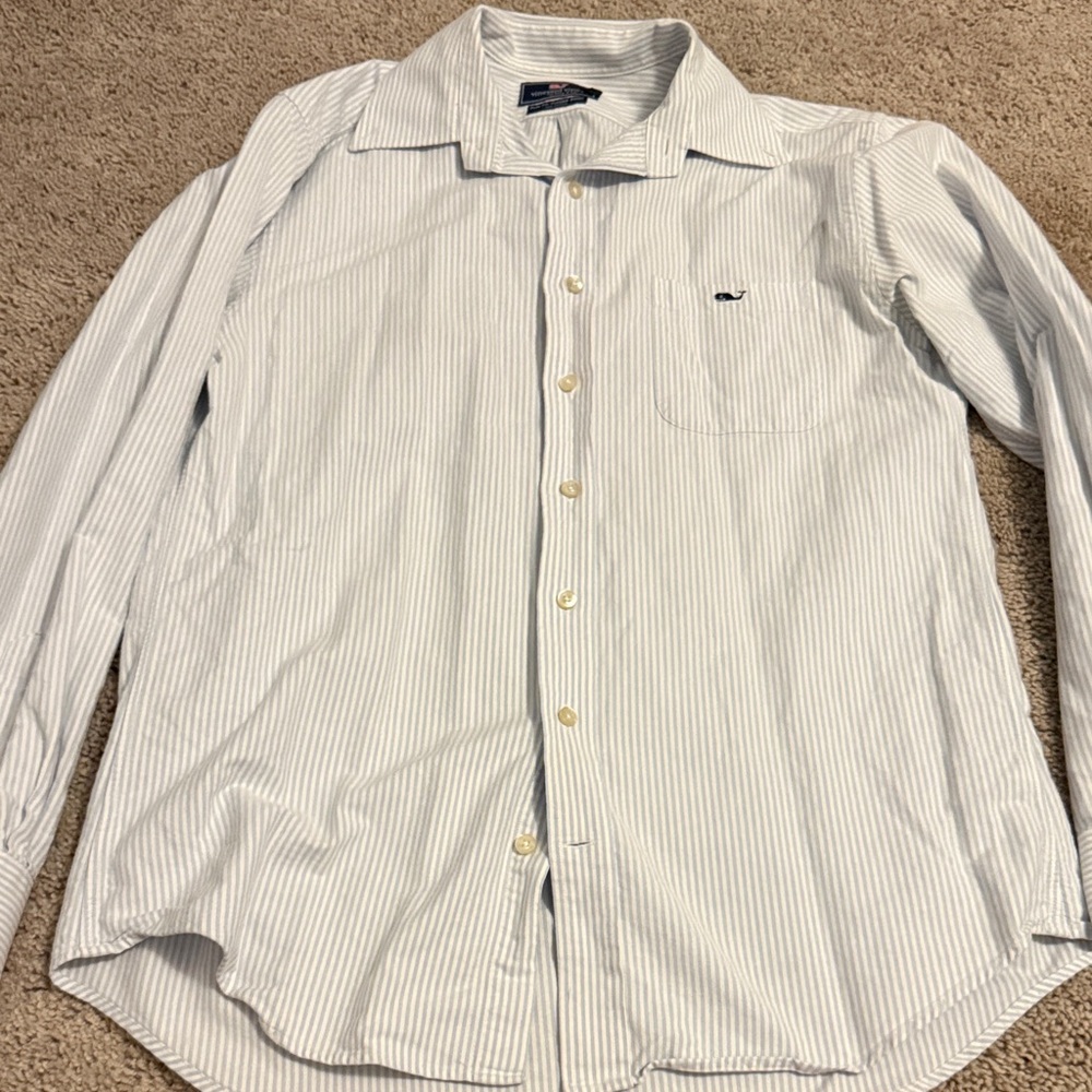 Vineyard Vines Light Blue Striped Button Down Shirt